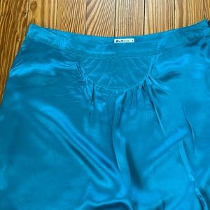 100% silk teal green skirt by Ben Sherman, small